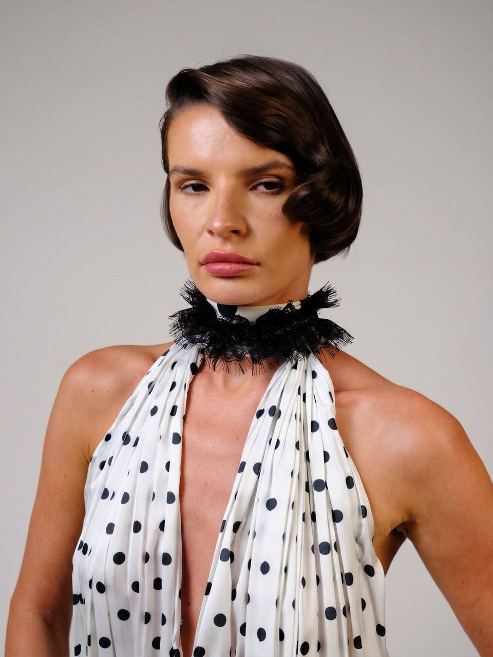 Polka Dot Silk-Blend Maxi Dress
