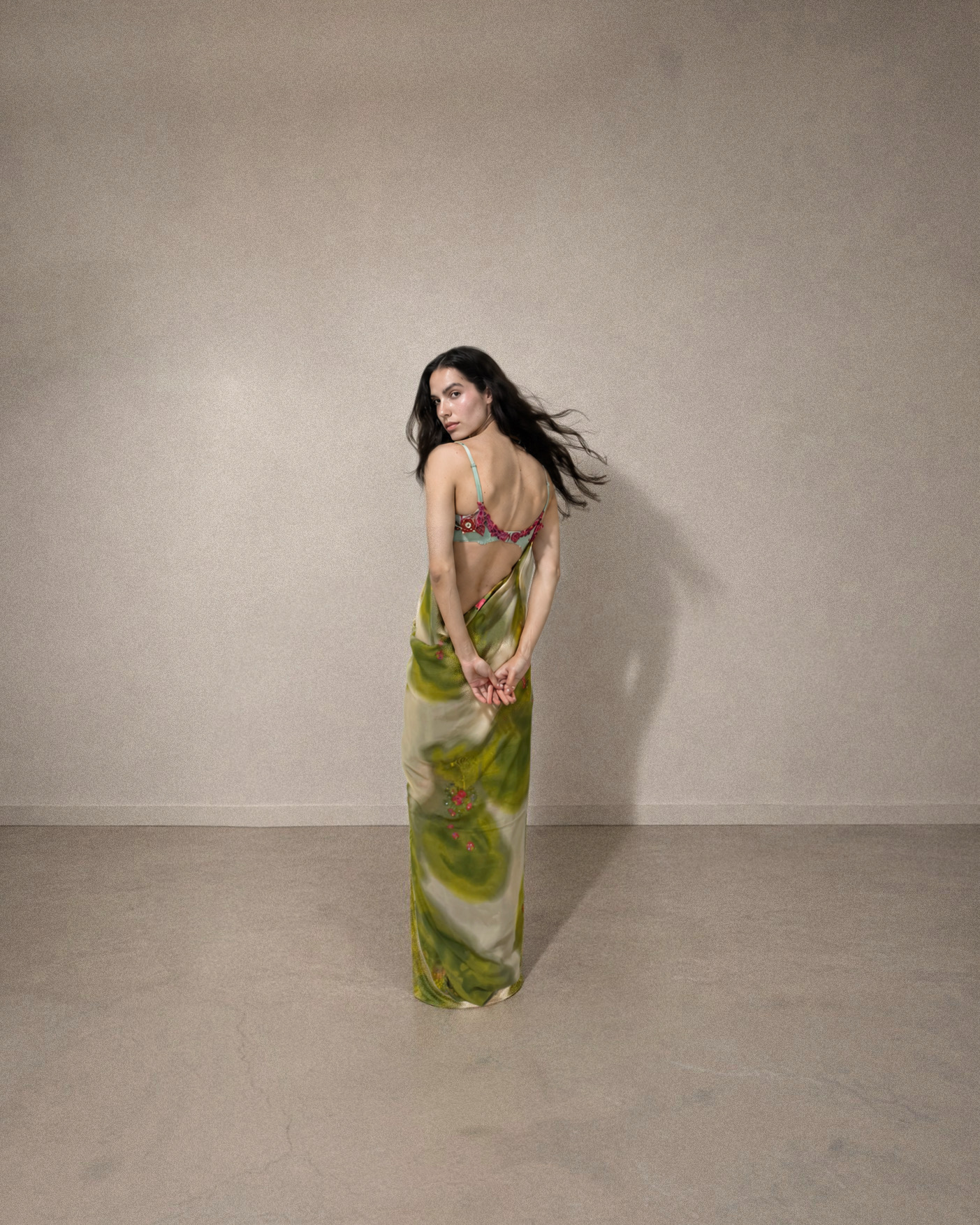 Botanical Sheer Maxi Dress