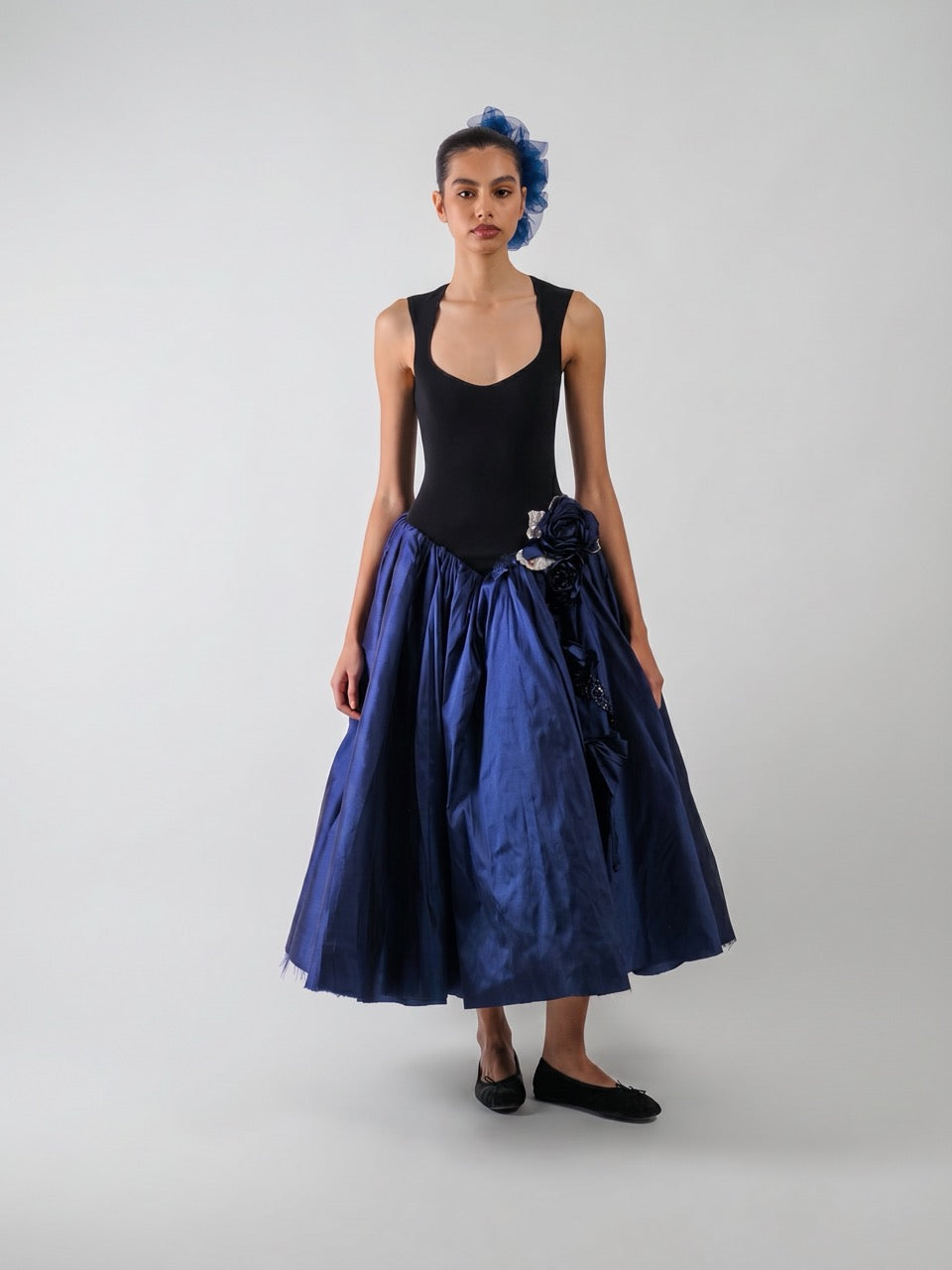 Contrast Maxi Dress