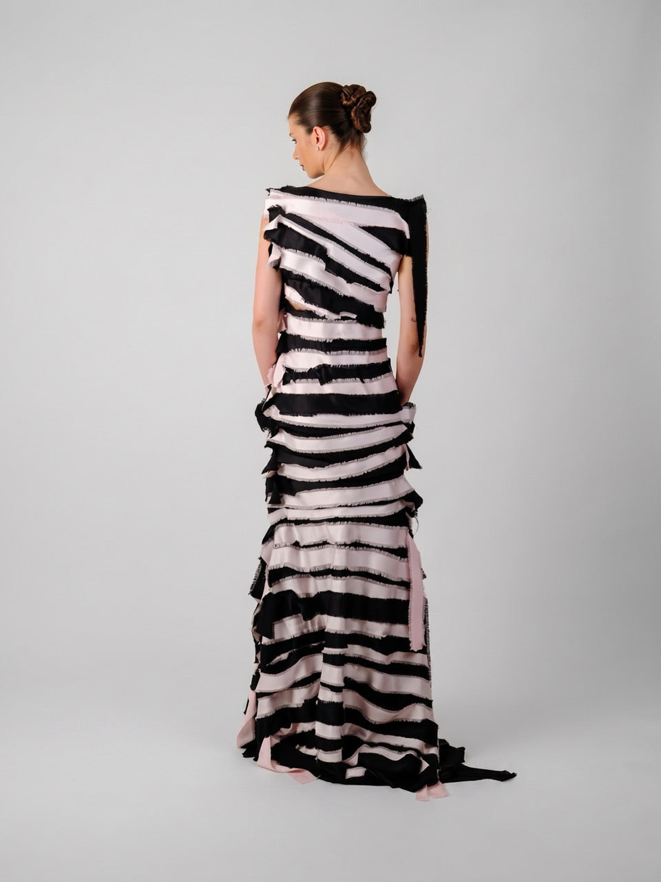 Ruffled Stripe Maxi Dress