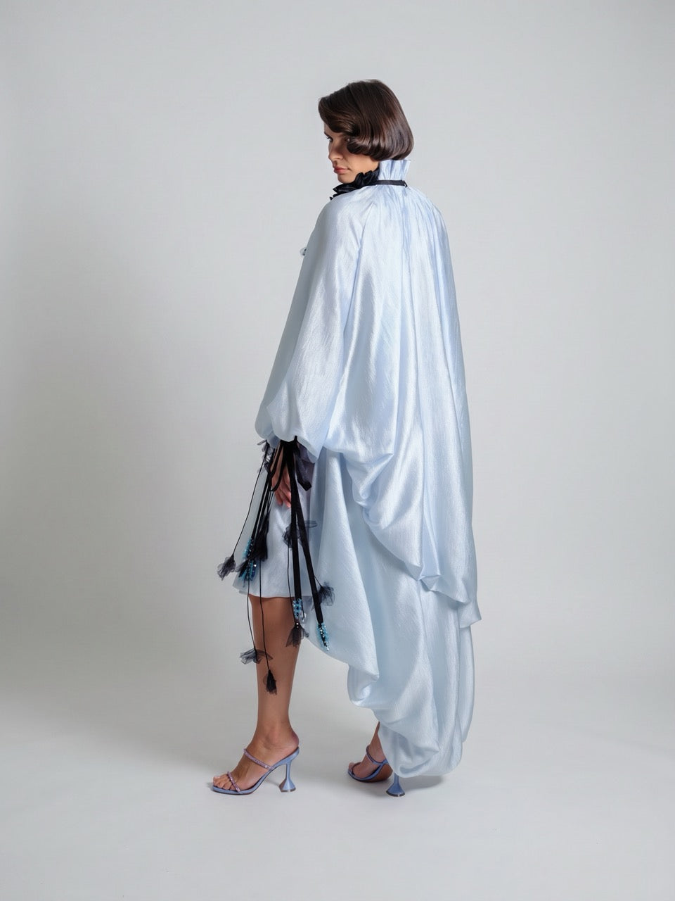 Draped Chiffon Asymmetric Dress