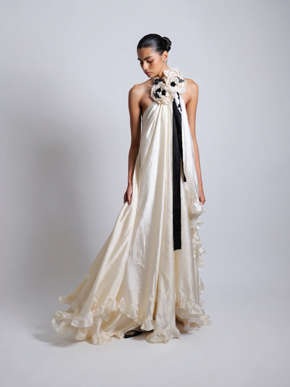 Floral Chiffon Maxi Dress