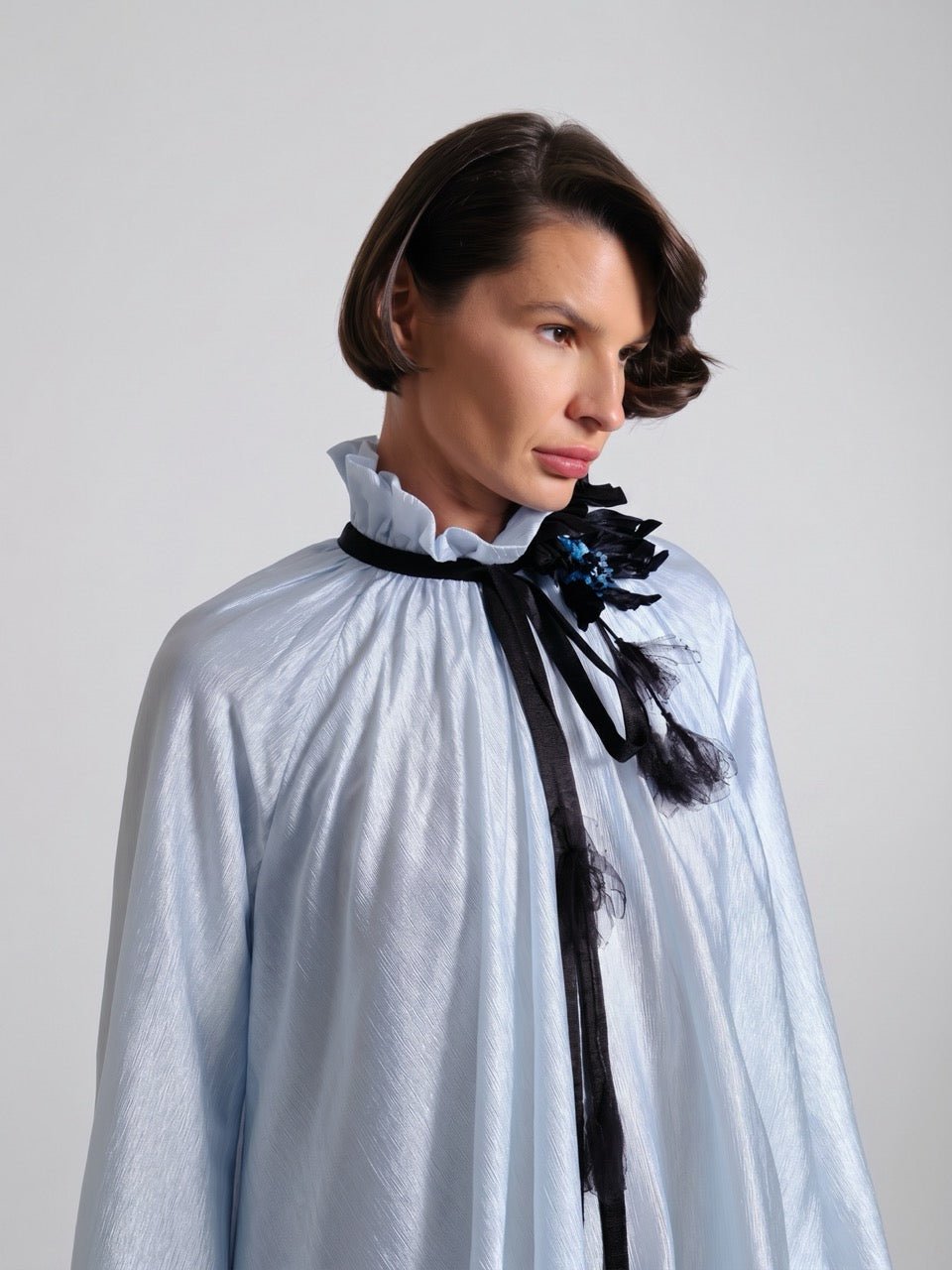 Draped Chiffon Asymmetric Dress