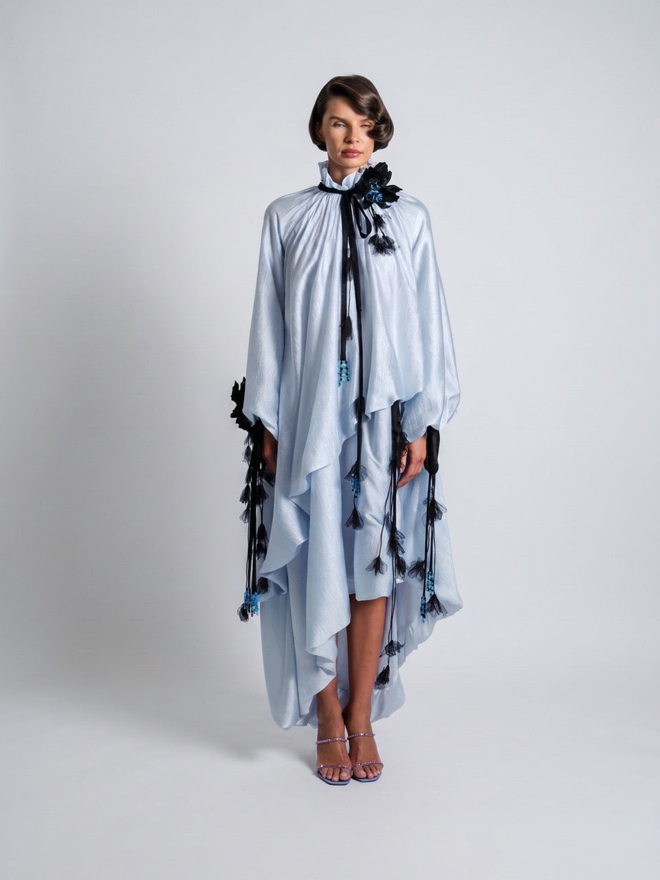 Draped Chiffon Asymmetric Dress