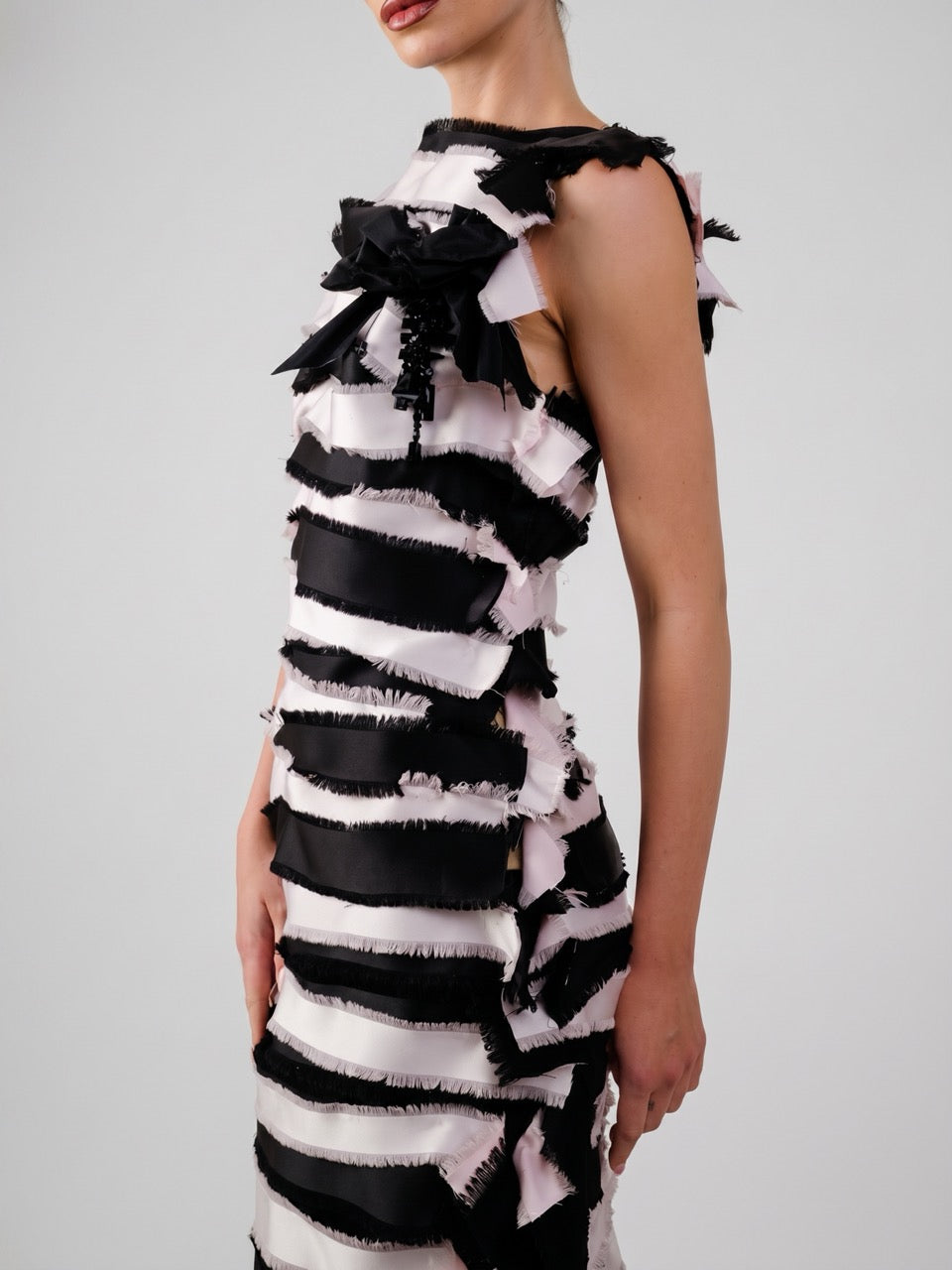 Ruffled Stripe Maxi Dress