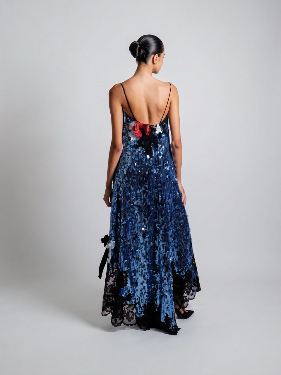 Floral Embellished Midi Dress