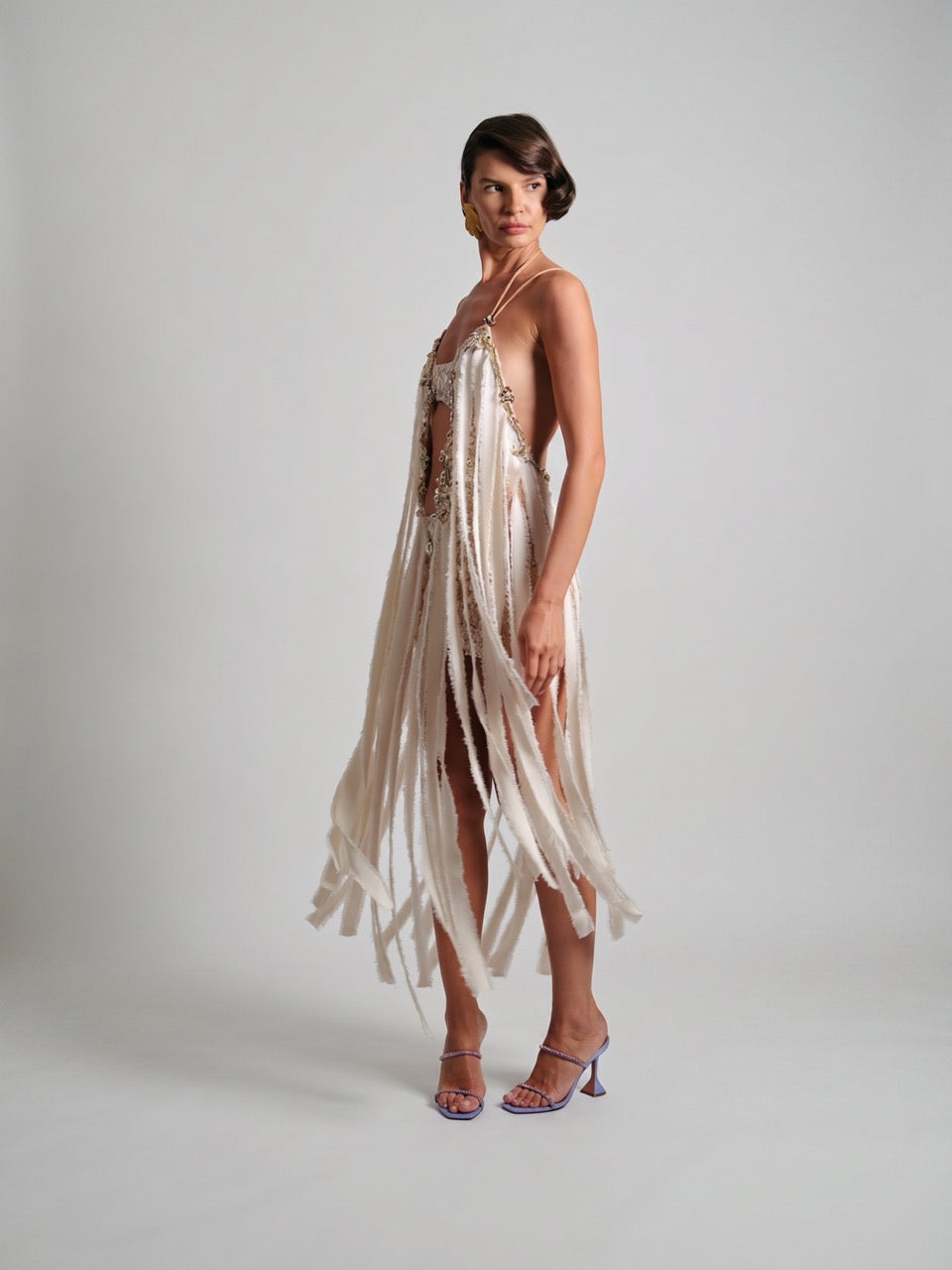 Panelled Chiffon Maxi Dress