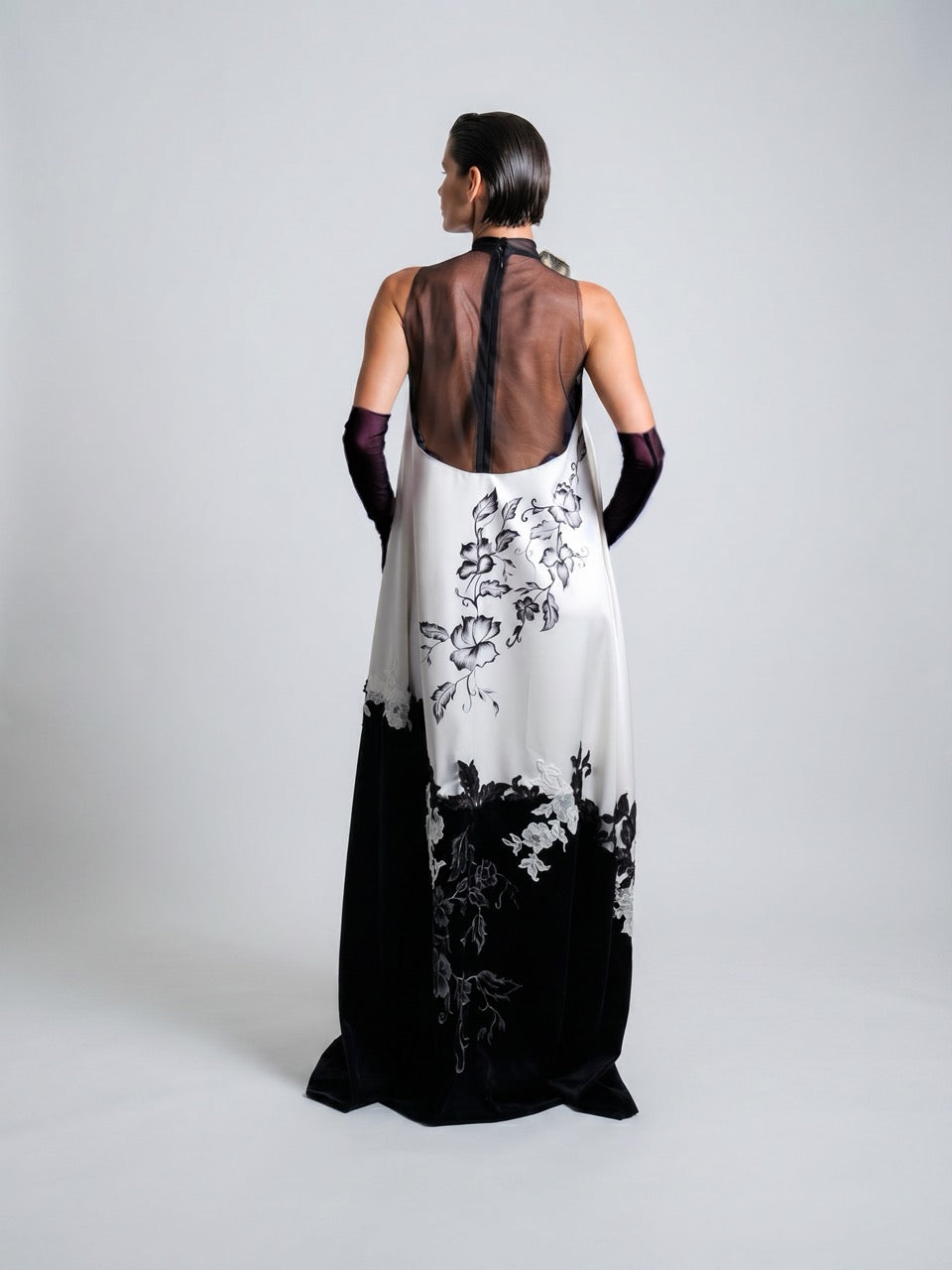 Floral Silk-Blend Maxi Dress