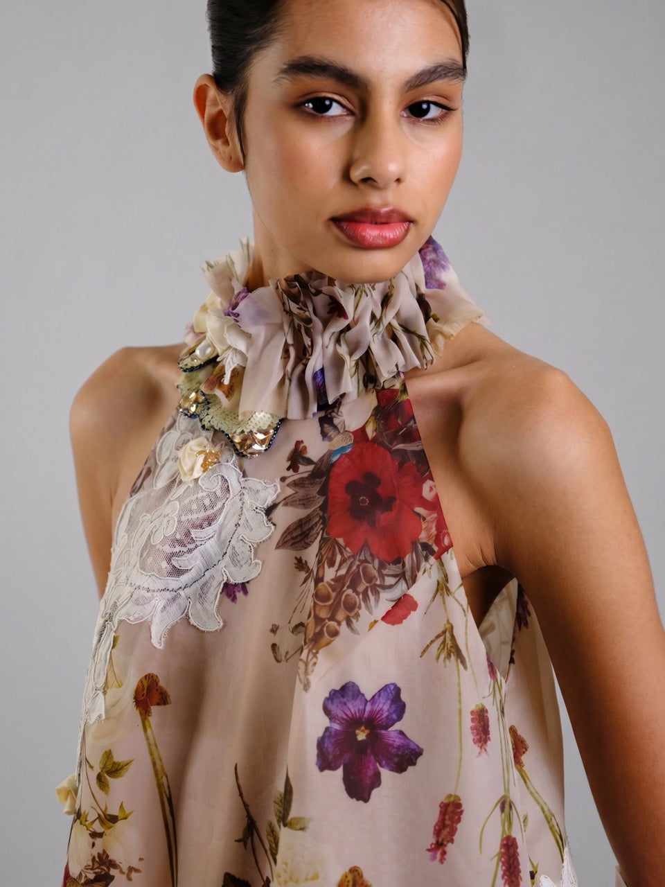 Floral Halter Maxi Dress