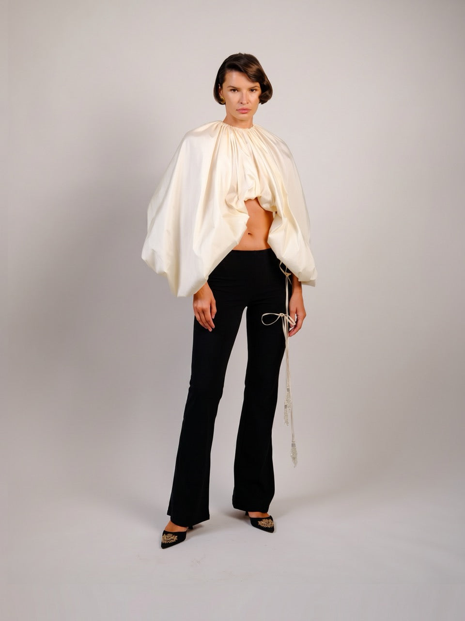 Draped High-Neck Set