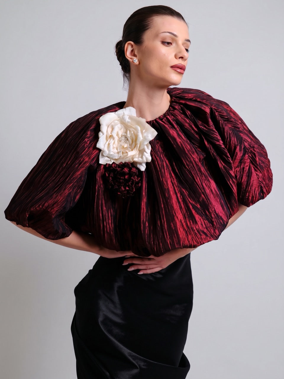 Voluminous Sleeve Maxi Set