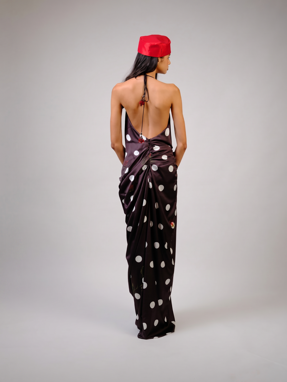 Polka Dot Silk-Blend Maxi Dress