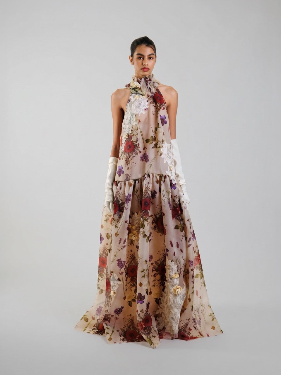 Floral Halter Maxi Dress