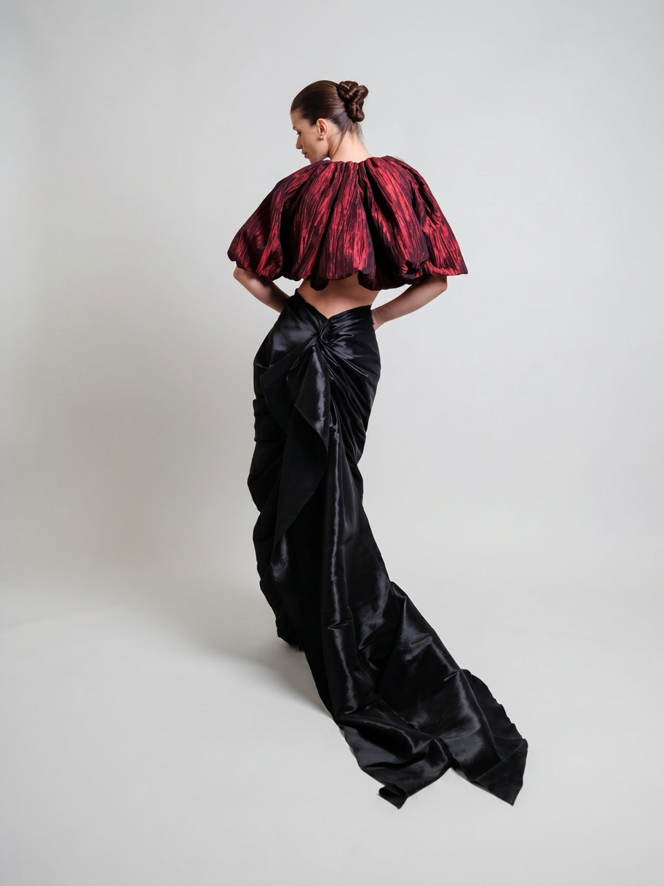 Voluminous Sleeve Maxi Set