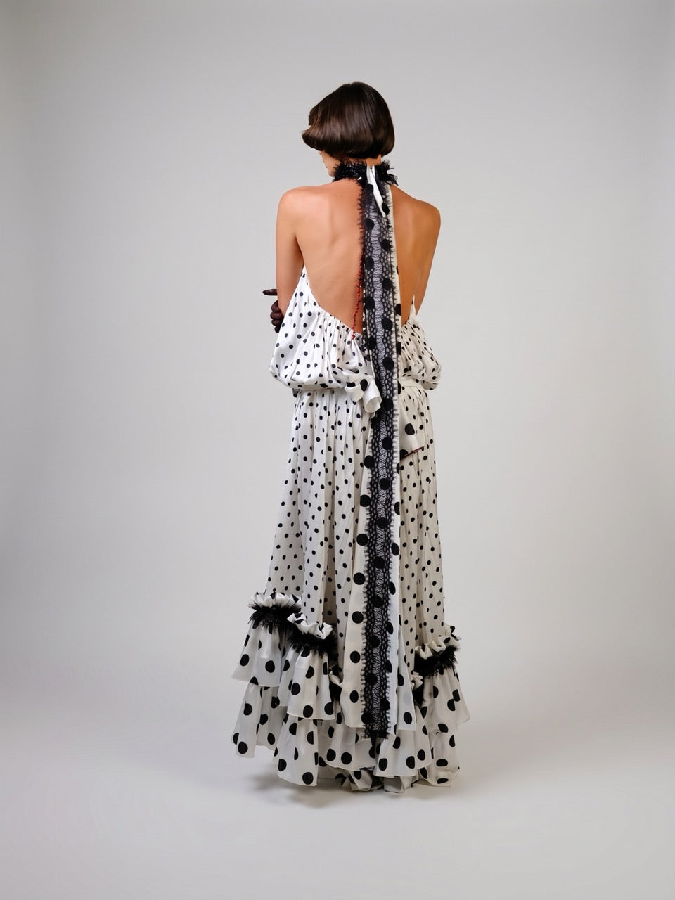 Polka Dot Silk-Blend Maxi Dress