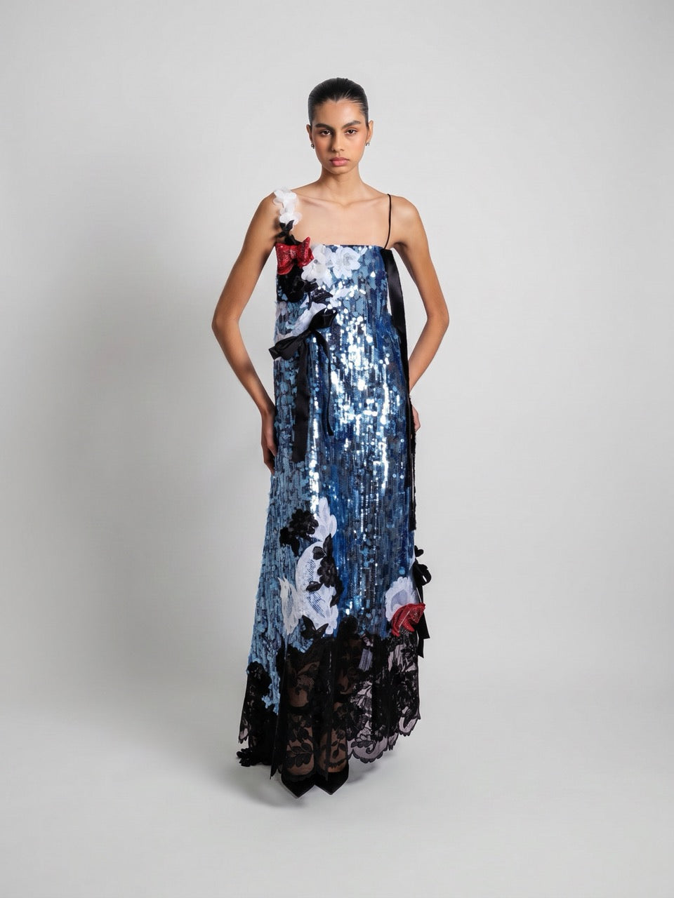 Floral Embellished Midi Dress