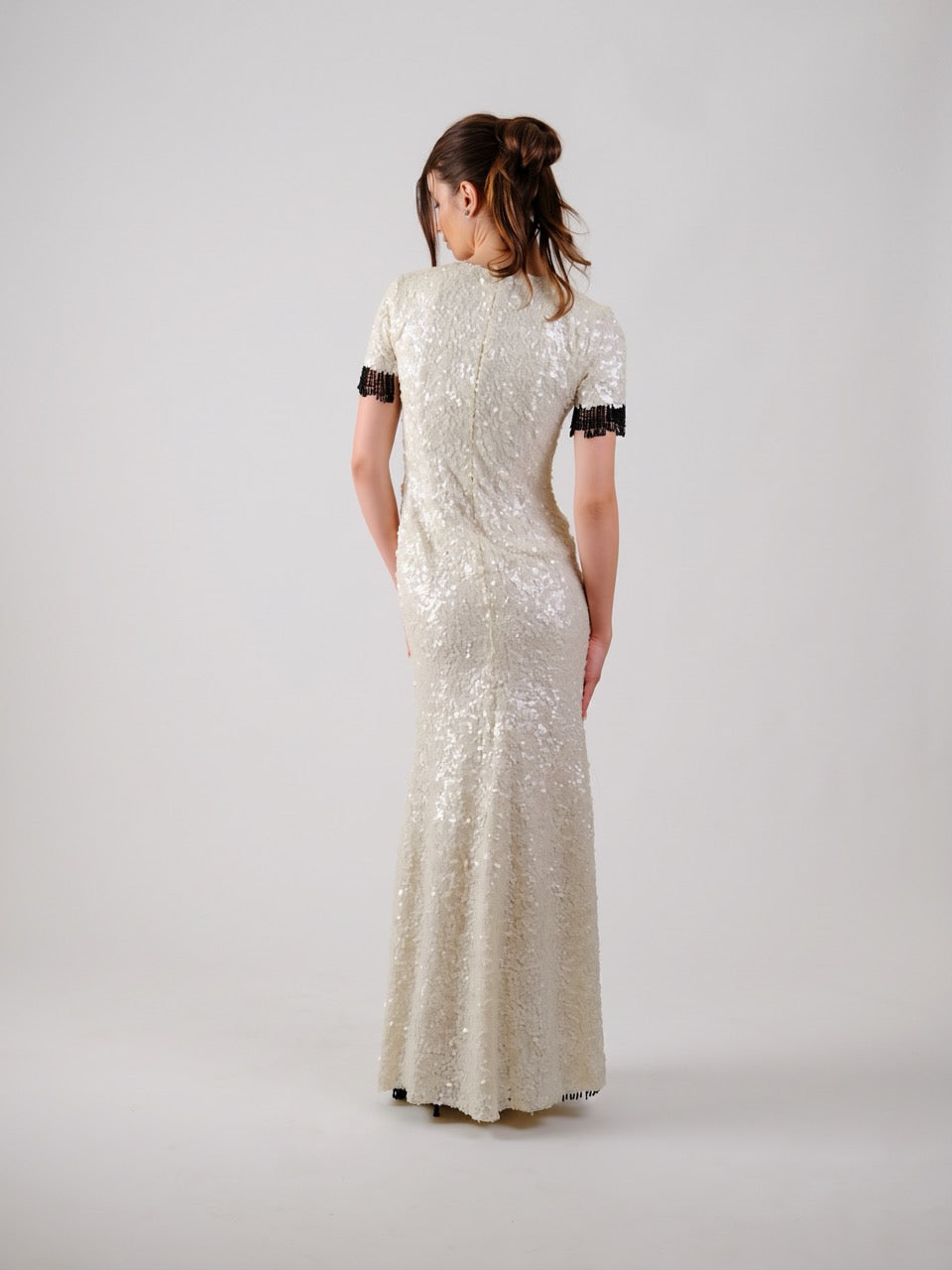 Textured Embellished Maxi Dress