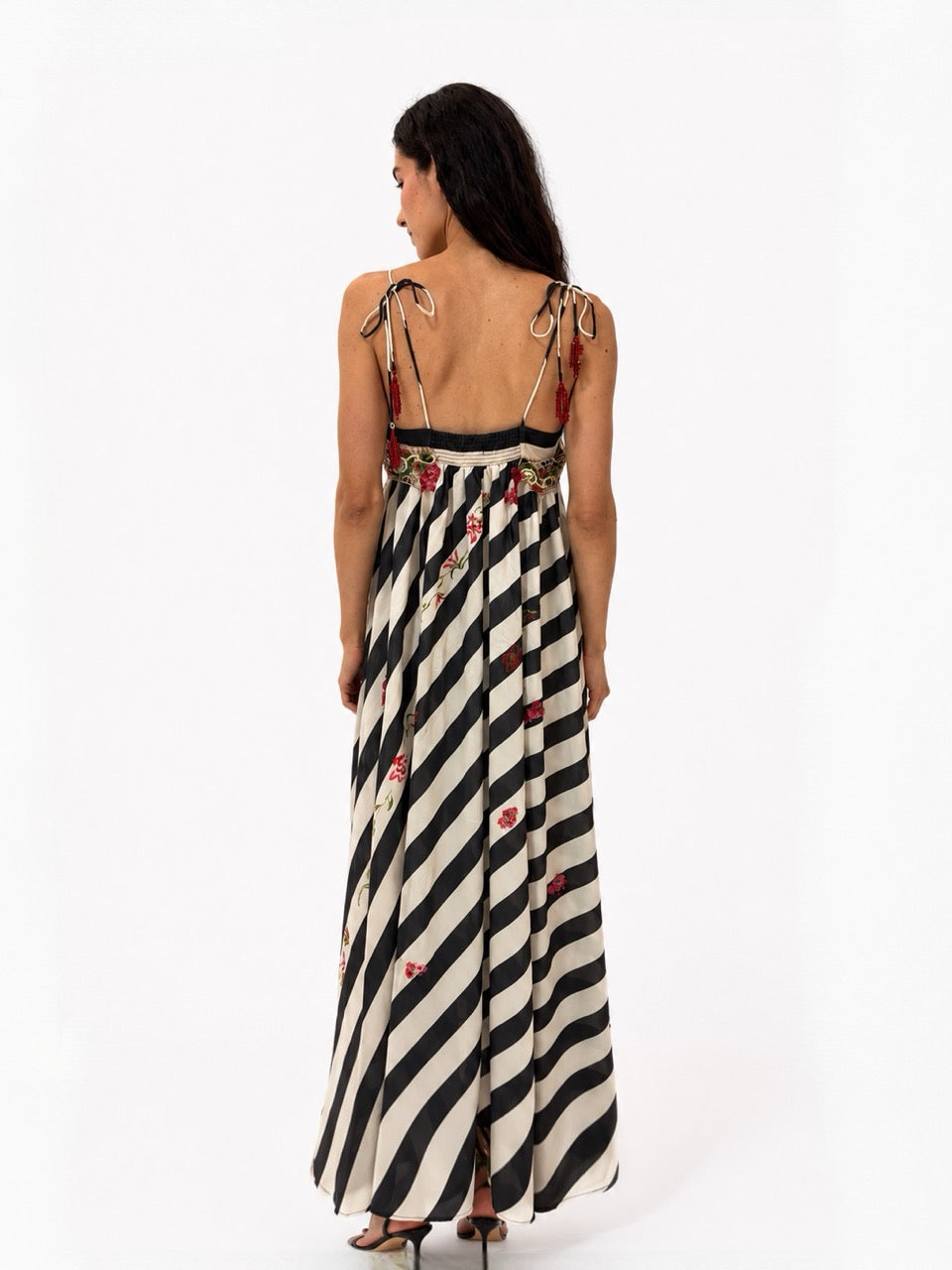 Ribbon Stripe Maxi Dress