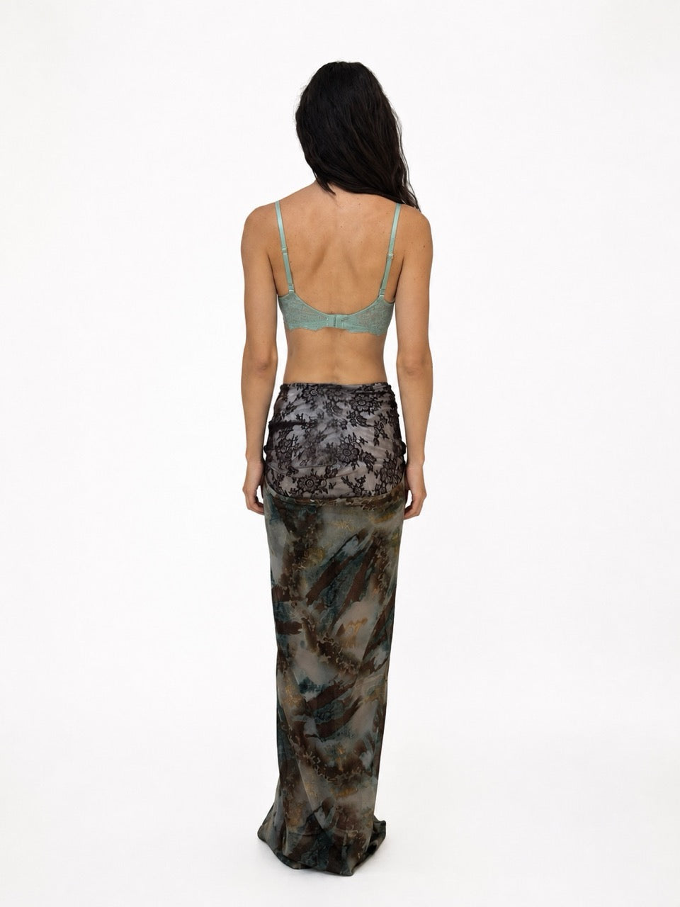 Embellished Draped Skirt Set