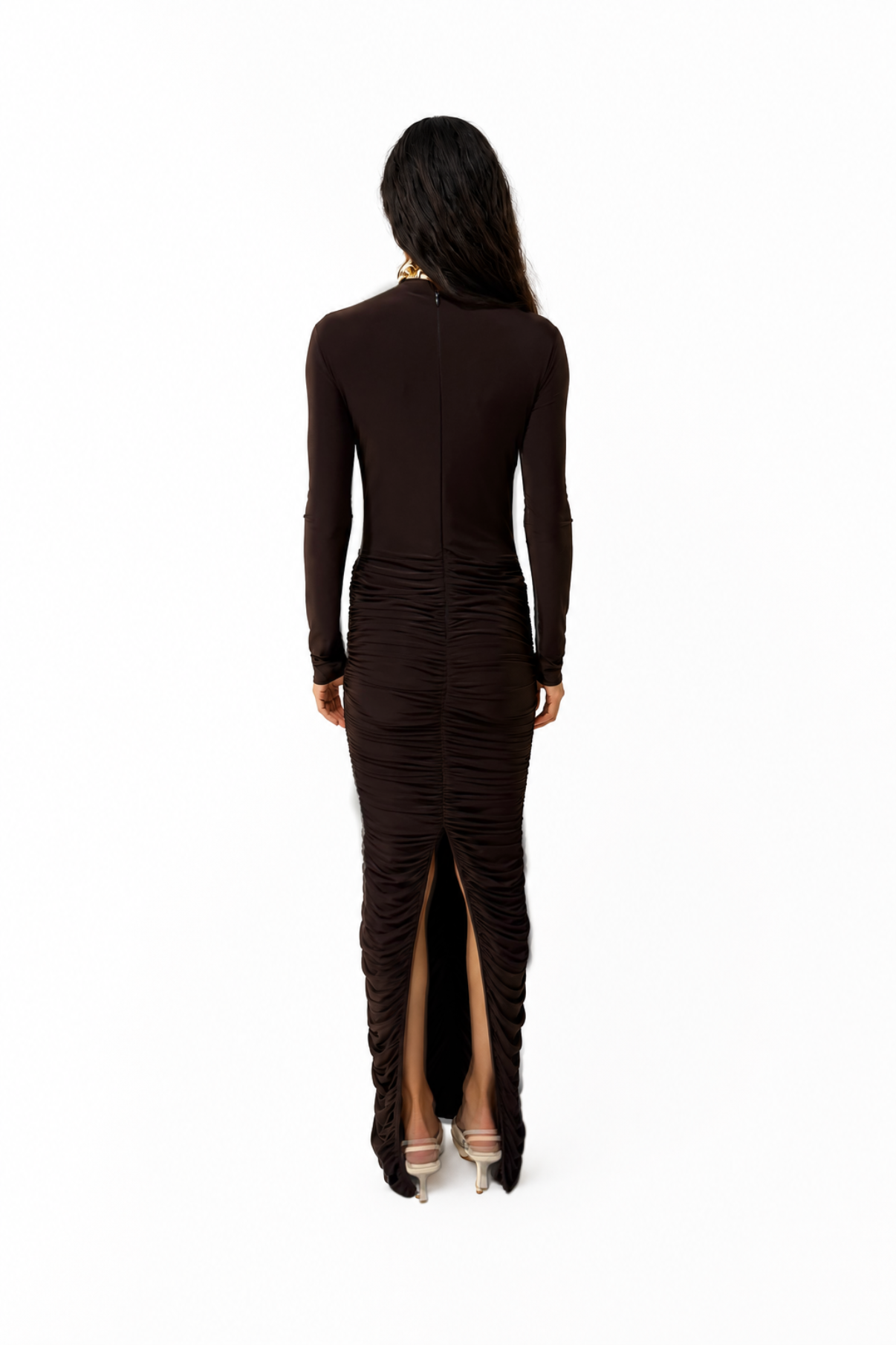 Crystal Ruched Maxi Dress