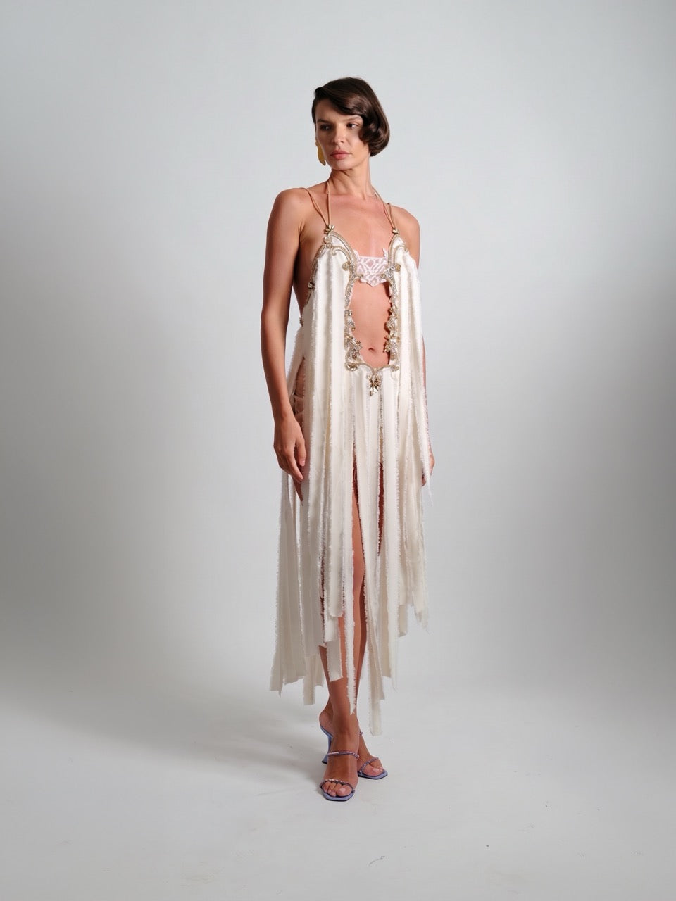 Panelled Chiffon Maxi Dress