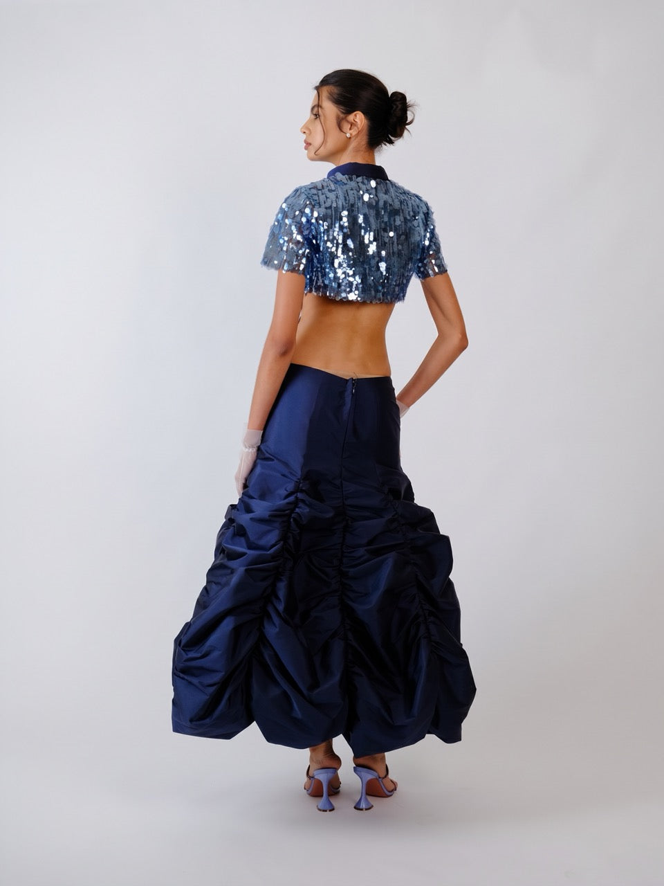 Embellished Collared Maxi Set