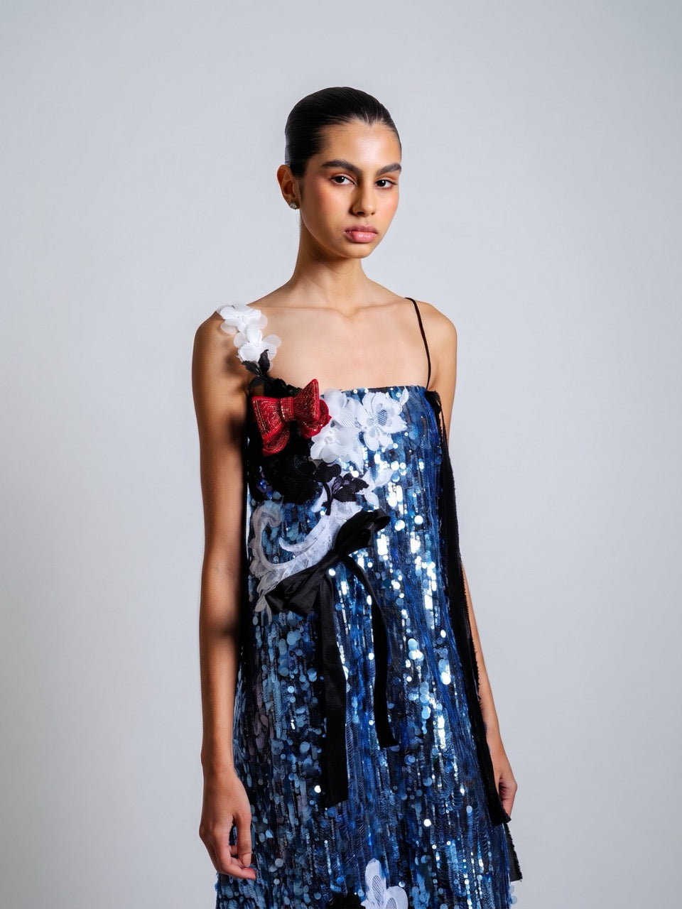 Floral Embellished Midi Dress