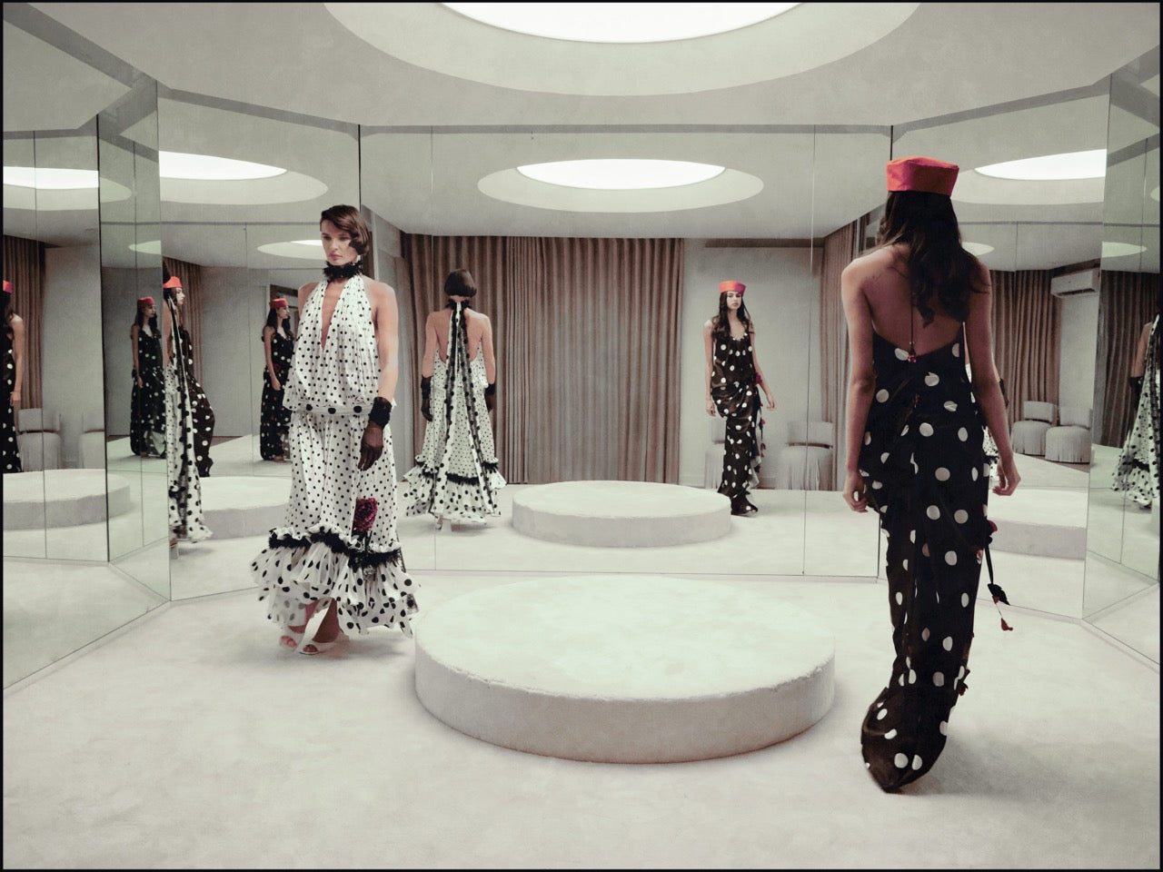 Polka Dot Silk-Blend Maxi Dress