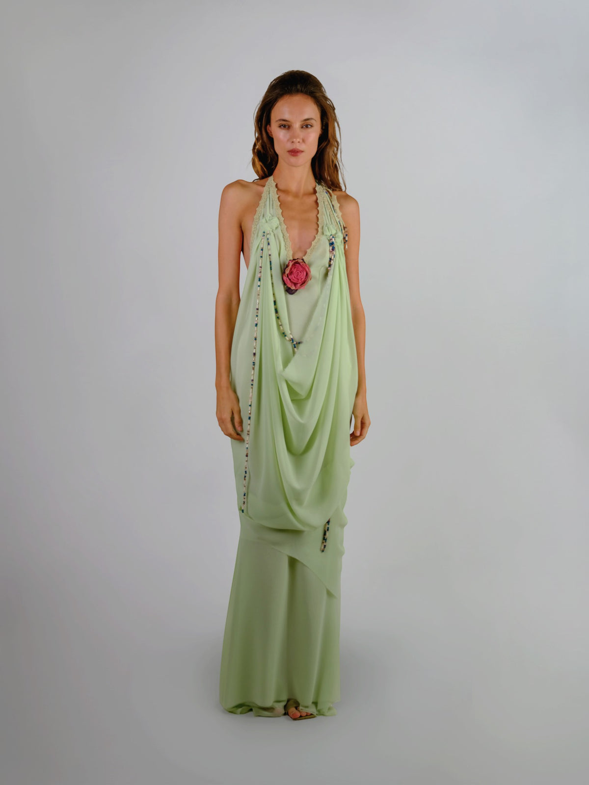 Chiffon Halter Dress