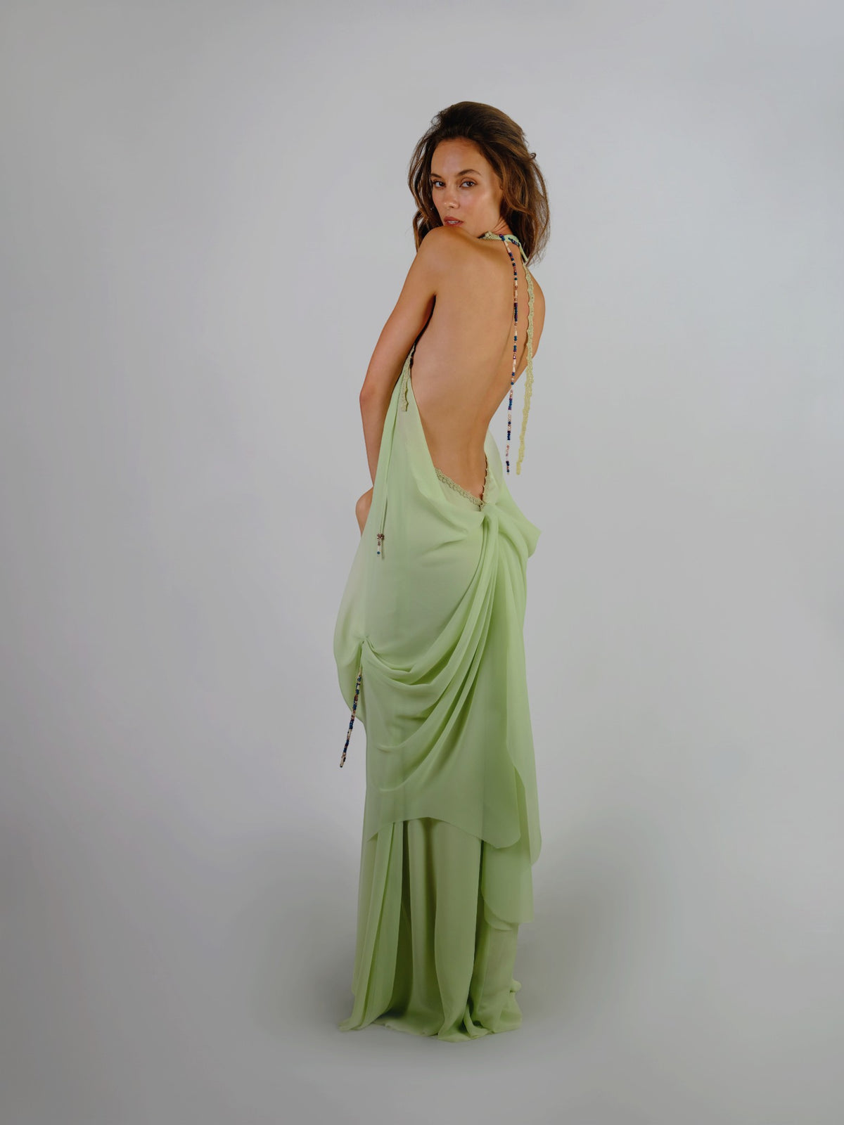 Chiffon Halter Dress