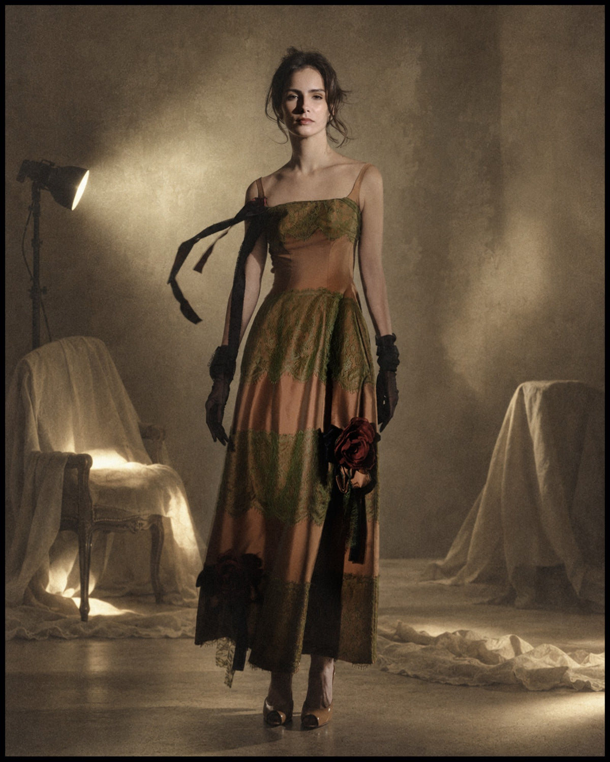 A-Line Gown with Lace