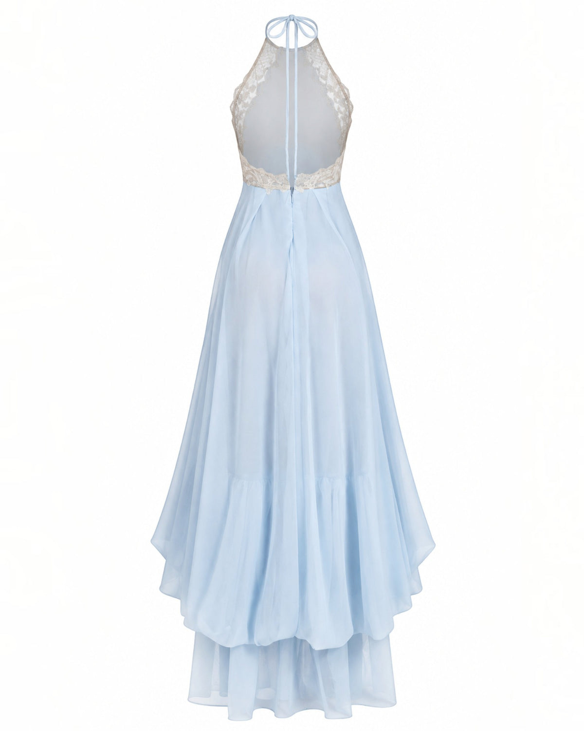 Floral Appliqué Lace Gown