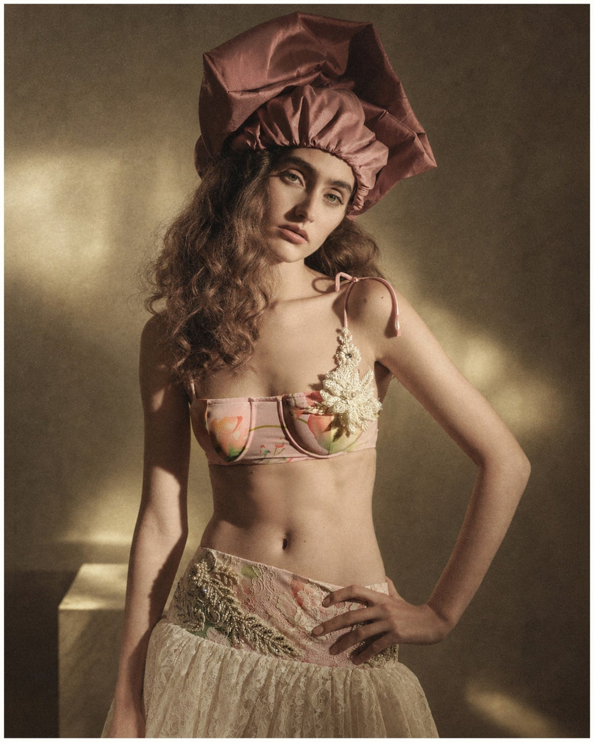 Embellished Lace & Organza Set