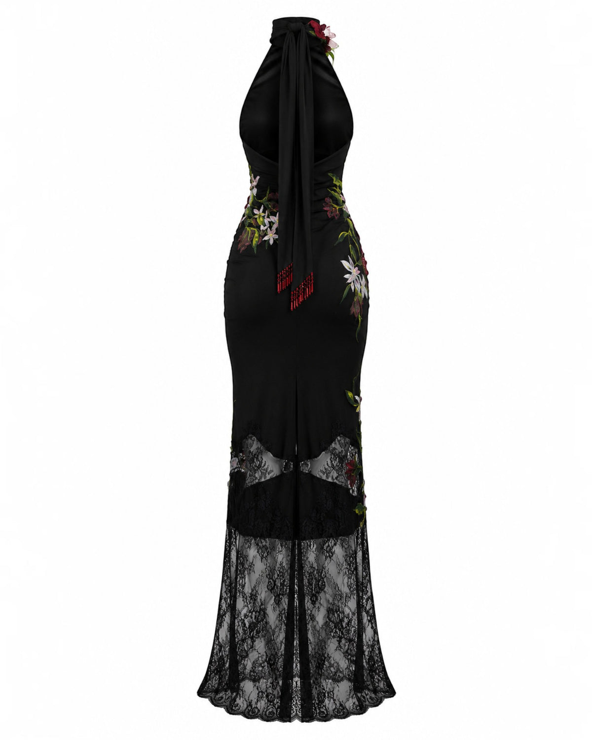 Floral High Neck  Gown