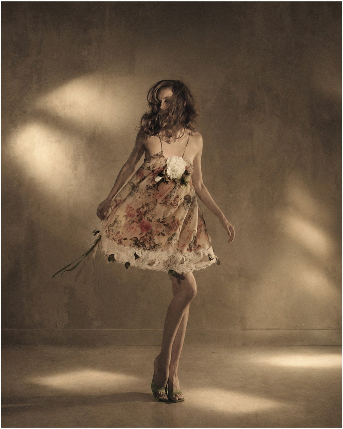 Floral Print Babydoll Dress