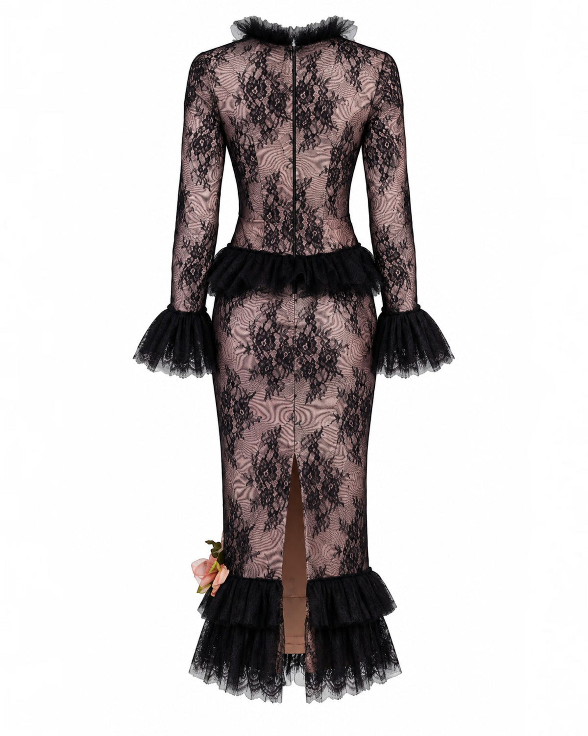 Lace Ruffle Gown