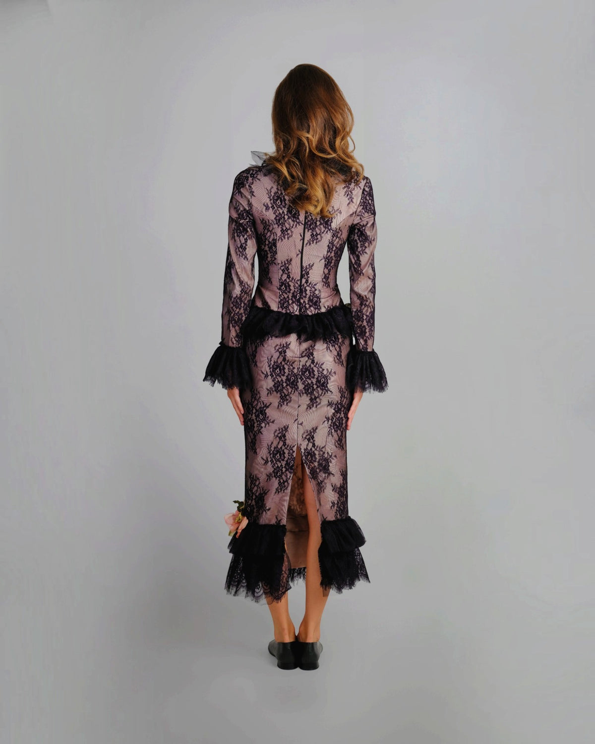 Lace Ruffle Gown