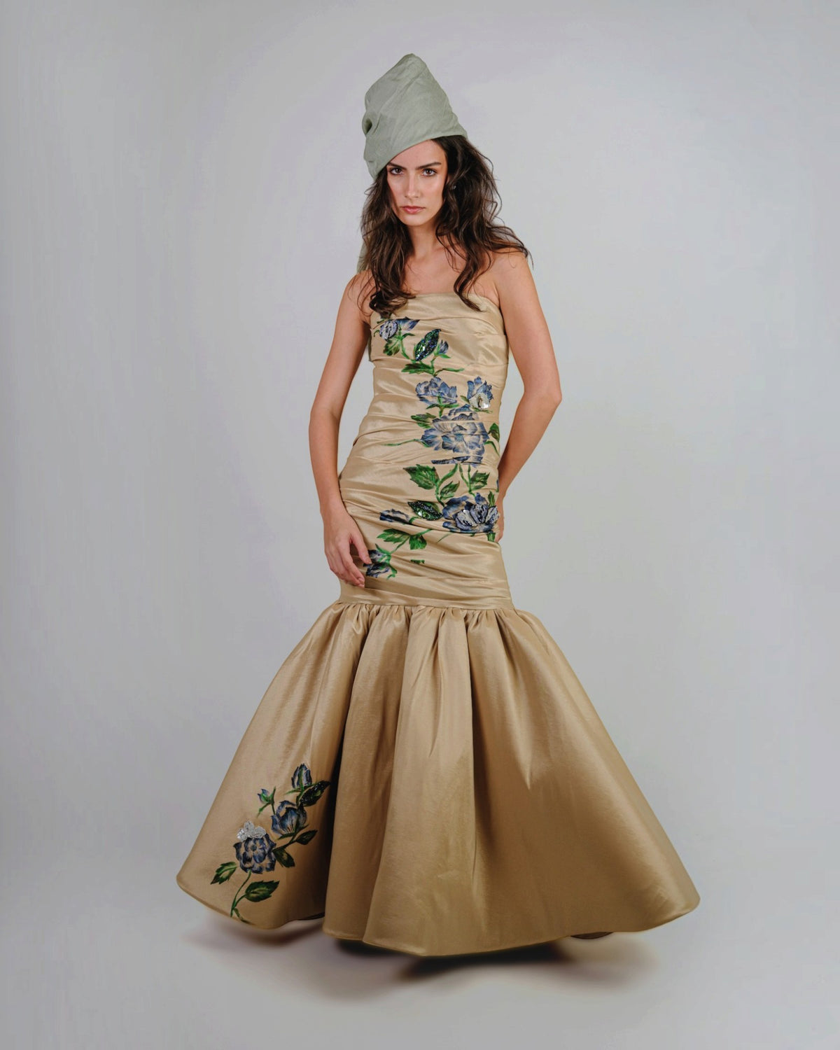 Hand-Painted Mermaid Gown