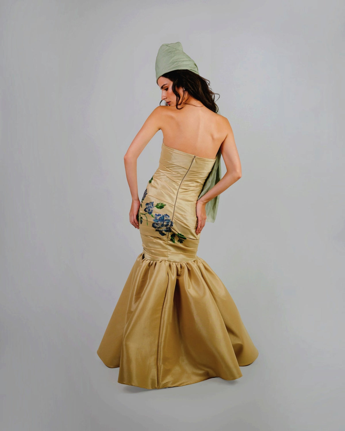 Hand-Painted Mermaid Gown