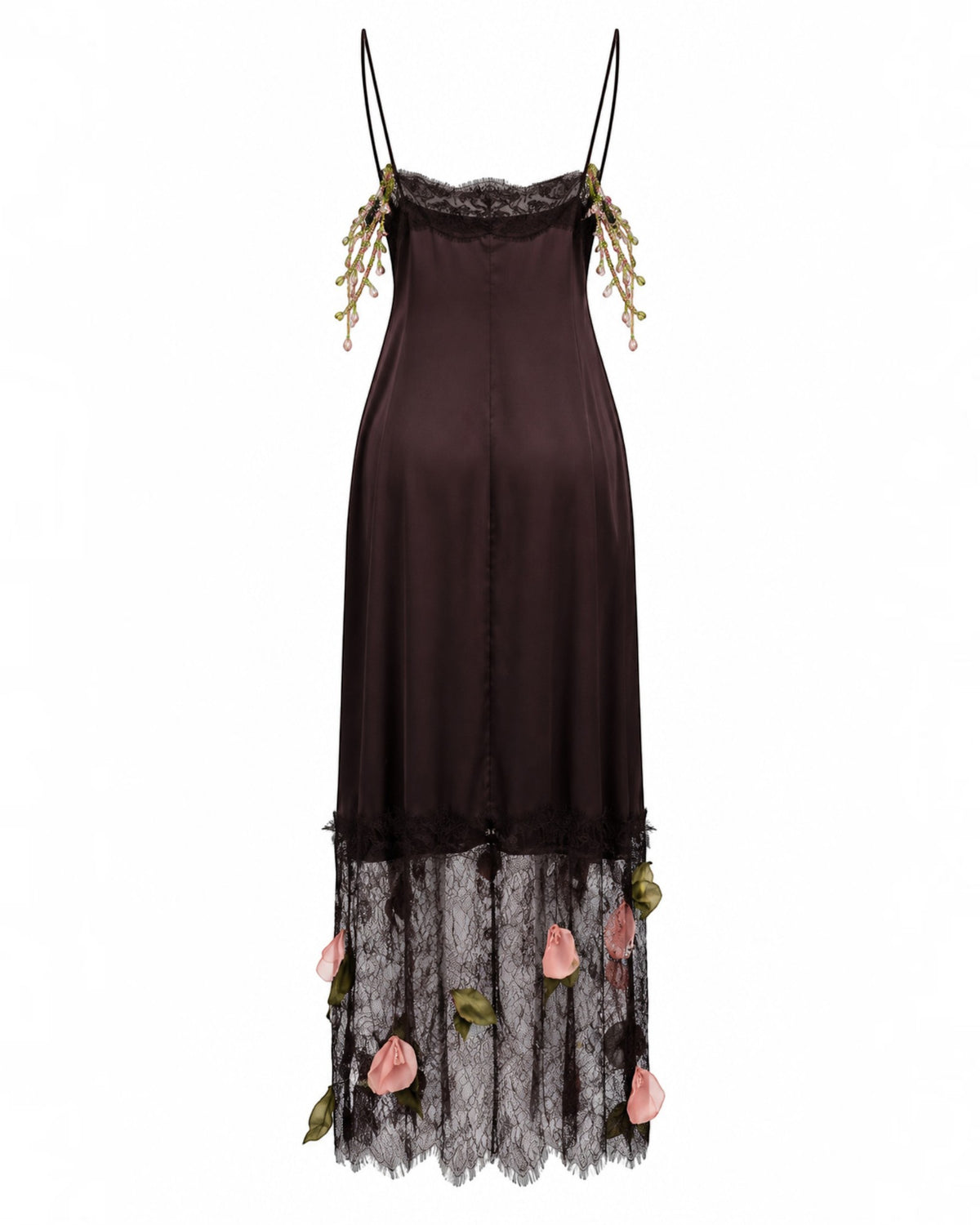 Floral Appliqué Slip Dress