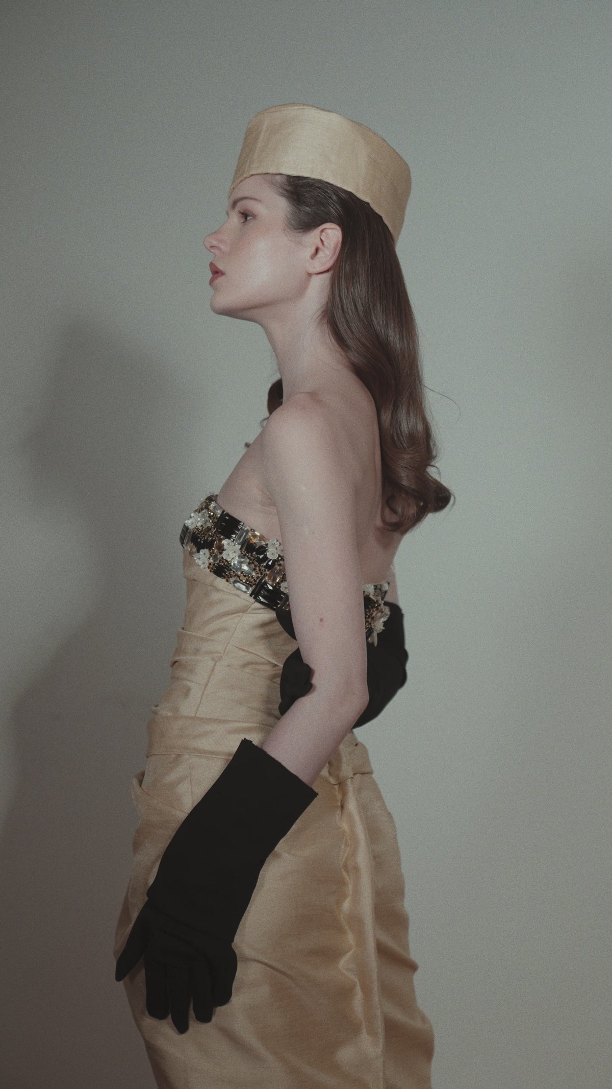 The Folded Champagne Dress