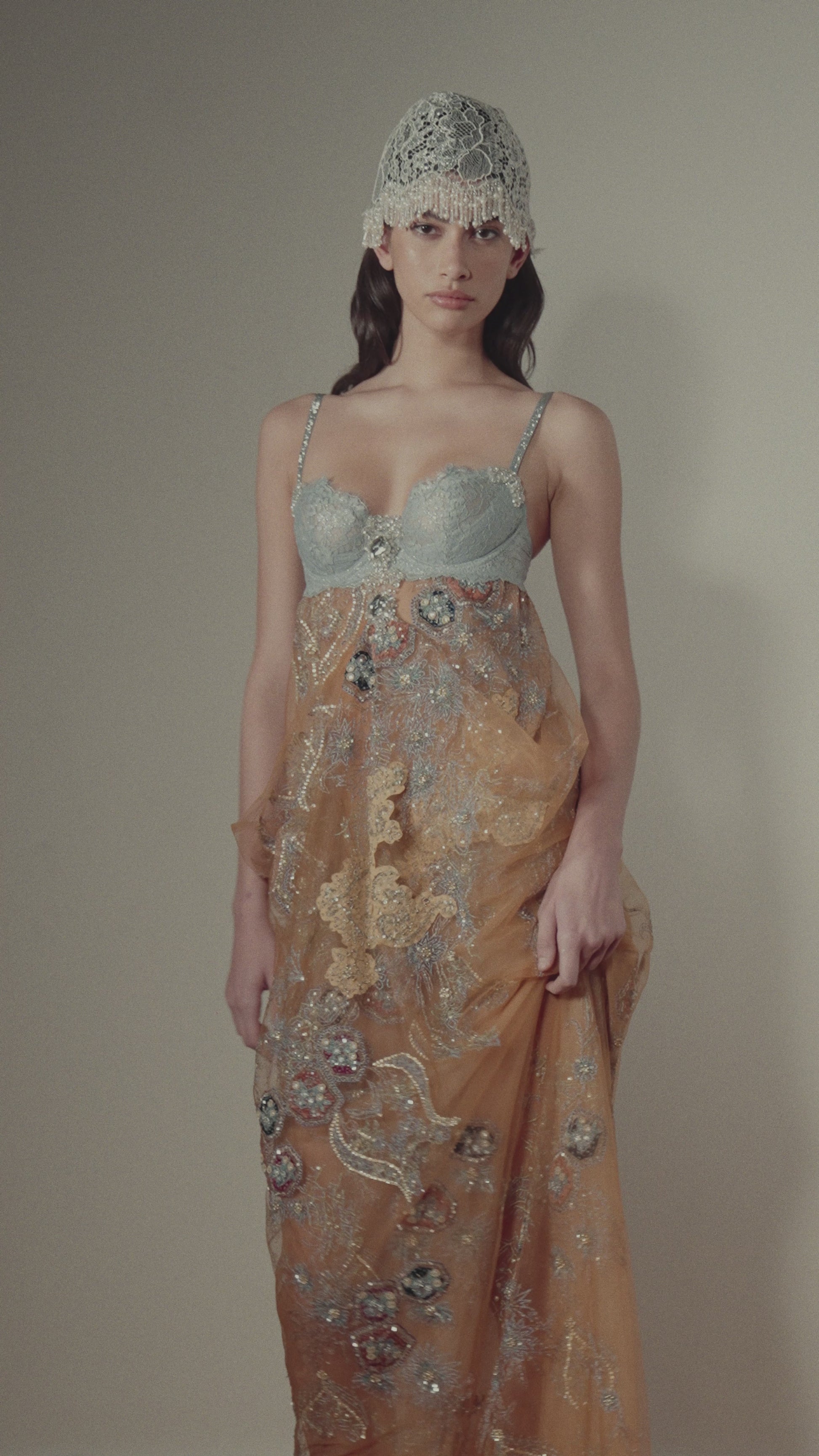 Bralette Sheer Maxi Dress